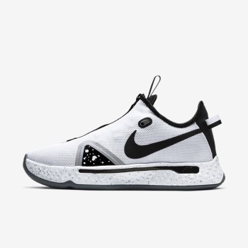 Nike PG 4 - Férfi Kosárlabda Cipő - Fehér/Platina/Fekete